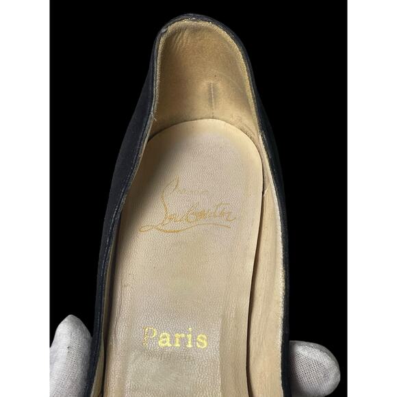 Christian Louboutin Red Open Toe Black Suede Heels 36EU (6W) COA - Picture 12 of 16